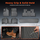 Floor Mats & Cargo Mat Fits 2023-2025 Toyota Sequoia 7 & 8 Passenger TPE