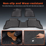 3PCS Floor Mats Black TPE Replacement for NIRO Plug-in Hy-Brid 2018-2022 Replacement for NIRO 2017-2022 1st and 2nd Row
