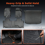 3D Custom Fit TPE Floor Liners & Trunk Cargo Mat Set for 2007-2014 Ford Edge & 2007-2015 Lincoln MKX - All-Weather Protection (Excludes 2015+ Edge / 2016+ MKX)