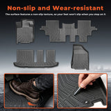 4-Piece 3D TPE Floor Mats Set (1st, 2nd & 3rd Row) for 2013-2020 Nissan Pathfinder & 14-20 Infiniti QX60