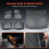4PCS Floor Mats and Cargo Liner Black TPE Replacement for Edge 2015-2024
