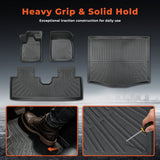 3D Custom Fit All-Weather TPE Floor Mats + Cargo & Backseat Liner Set for 2021-2026 Ford Mustang Mach-E (Excludes Gas Mustang)