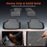 3Pcs Car Floor Mats Liner Front and Rear TPE Black Replacement for Journey 2011-2020