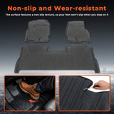 Fit For 2017-2024 Ford F-250/350/450/550 Super Duty Crew Cab TPE Floor Mats Liners