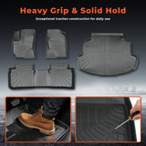 Floor Mats Liners+Trunk Cargo Liner For 2014-2019 Toyota Corolla Sedan Black