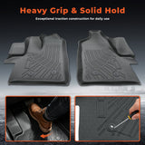 Black 2Pcs Front TPE Car Floor Mats Replacement for Transit 150 250 350HD 2020-2026