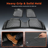 4PCS Floor Mats Black TPE Replacement for Rio 2018-2023