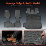 Floor Mats & Cargo Liner Backrest Mat for 2020-2026 Toyota Highlander 7-Seat TPE