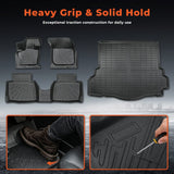 3D Custom Fit TPE Floor Liners Set for 2017-2020 Ford Fusion & Lincoln MKZ - All-Weather Interior Protection (Excludes 2013-2016)