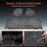 3D Custom Fit TPE Floor Liners Set for 2011-2014 Ford Edge - Premium All-Weather Non-Toxic Interior Floor Mats (Front & Rear)