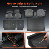 TPE All-Weather Interior Protection Set for 2015-2024 Ford Edge 5-Seater - Floor Mats, Cargo Mat & Backrest Covers (Not Compatible with SEL)