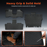 Floor Mats Liner for Toyota Sienna 2004-2010 Black TPE All-Weather 4 Pcs