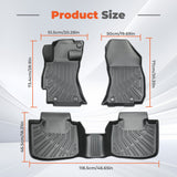 3Pcs Front and Rear TPE Car Floor Mats Replacement for Outback 2015-2019 Replacement for Legacy 2015-2019