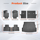TPE Floor Mats for Toyota RAV4 2019-2025 Gasoline Trunk Cargo Liners w/Seatback