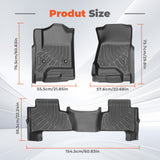 3-Piece TPE All-Weather 3D Custom Floor Mats for 2015-2020 Chevy Tahoe GMC Yukon