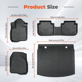 4Pcs Car Floor Mats and Cargo Liner Front and Rear TPE Black Replacement for CR-V 2023-2026