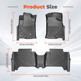 For 2003-2009 Toyota 4Runner TPE All-Weather Front & Rear Floor Mats Liners 3Pcs