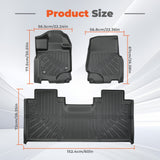 3D Custom Fit TPE Floor Liners Set for 2015-2025 Ford F-150 Extended Cab / SuperCab - All-Weather Protection (Fits Bench Seat Only)