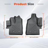 Black 2Pcs Front TPE Car Floor Mats Replacement for Transit 150 250 350HD 2020-2026