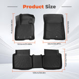 3PCS Floor Mats Black TPE Replacement for Escape 2020-2026
