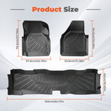 3Pcs Front and Rear TPE Car Floor Mats Replacement for F250 F350 F450 F550 2008-2010