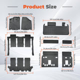 Floor Mats and Cargo Liner&Backrest Mat Fit for Toyota Sienna 2013-2020(Only 7 Seats）