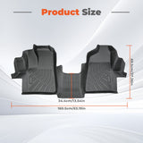Black 1Pcs Front TPE Car Floor Mats Replacement for Transit 150 250 350 350HD 2015-2021