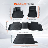 TPE All-Weather Floor Mats Cargo Liner for 2016-2022 Mercedes Benz GLC