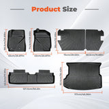 All Weather TPE Floor Liners and Trunk Mat and Backrest Mats for 2009-2012 Ford Escape/2009-2011 Mazda Tribute/Mercury Mariner