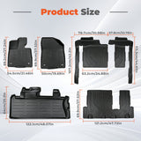 For 2021-2024 Toyota Sienna 8 Seats TPE Floor Mats & Trunk Cargo Liner