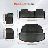 Floor Mats Liners & Trunk Cargo Liner TPE Set For 2020-2025 Toyota Corolla Black