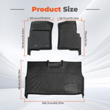 3PCS TPE All-Weather Floor Mats for 2010-2014 Ford F-150 SuperCrew