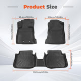 3Pcs Front and Rear TPE Car Floor Mats Replacement for Crosstrek 2024-2025 Replacement for Impreza 2024-2025
