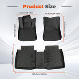 Black 3Pcs Front and Rear TPE Car Floor Mats Replacement for Altima 2019-2025