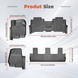 3D Floor Mats Liners for 2018-2024 Ford Expedition / Expedition Max All Weather