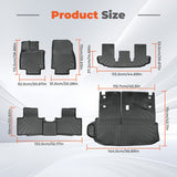 Floor Mats & Cargo Liner Backrest Mat for 2020-2026 Toyota Highlander 7-Seat TPE