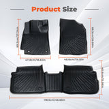 For 2009-2013 Toyota Corolla / Matrix TPE 3D 2 Row Floor Mats Liner Set Black