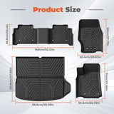 4PCS TPE All-Weather Floor Mats Cargo Liner for 2022-2025 Jeep Grand Cherokee