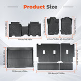 5PCS TPE All-Weather Floor Mats Cargo Liner for 2021-2024 Ford Bronco 4-Door