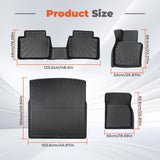labwork 4PCS Floor Mats and Cargo Liner Black TPE Replacement for CX-50 2023-2025