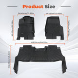 3PCS TPE All-Weather Floor Mats for 2015-2025 Ford F-150 SuperCrew