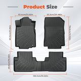 Floor Black Mats for Cars Liner Carpets 3Pcs Replacement for CRV 2012-2016