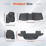 4PCS TPE All-Weather Floor Mats [2nd Row Bench Seat] for 2011-2014 Ford Explorer 7 Seats