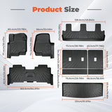 Floor Mats Cargo Liner Backrest Mats For 2018-2024 Ford Expedition 8 Seats