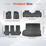 Floor Mats & Trunk Cargo Liner TPE For 2014-2019 Toyota Highlander 7 Seats