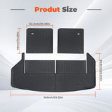 labwork 3D Custom Fit TPE Trunk Cargo Liner with Backrest Protectors Set for 2008-2013 Toyota Highlander
