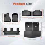 Floor Mats & Cargo with Backrest Mat for Ford Explorer 7 Seats 2020-2025 2026 7seats