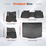 Floor Mats & Cargo Liner Set Fit for 2020-2025 2026 Ford Escape Hybrid All Weather Protection TPE