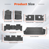For Toyota 4Runner 2013-2024(7 Seats) Floor Mats & Cargo Liner w/Backrest Mat
