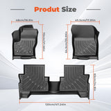 labwork Custom Fit TPE All-Weather Floor Mats for 2013-2019 Ford Escape C-Max